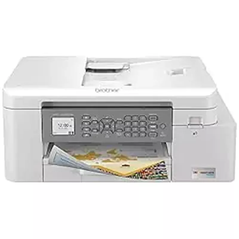 Brother - INKvestment Tank MFC-J4335DW Wireless All-in-One Inkjet Printer with up to 1-Year of Ink In-box - White/Gray