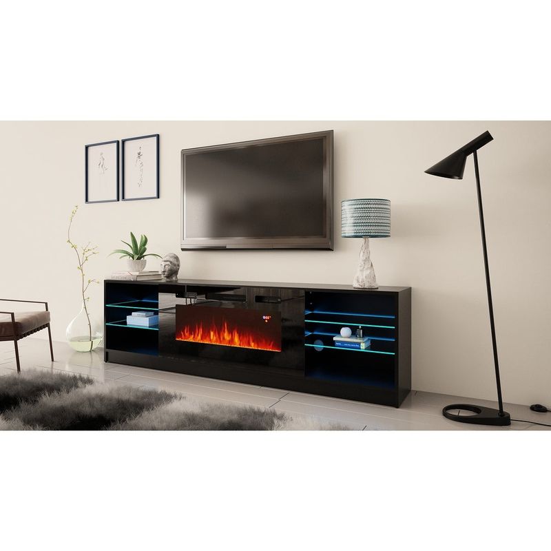 Rent to own Strick & Bolton Amsden Electric Fireplace TV Stand White