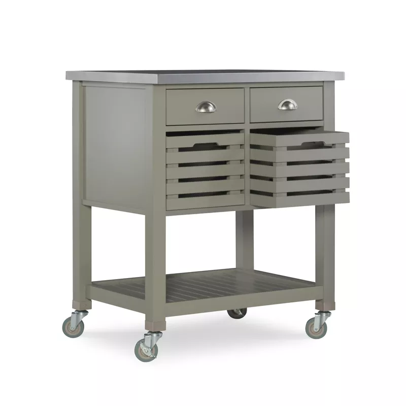 Rembert Kitchen Cart Grey