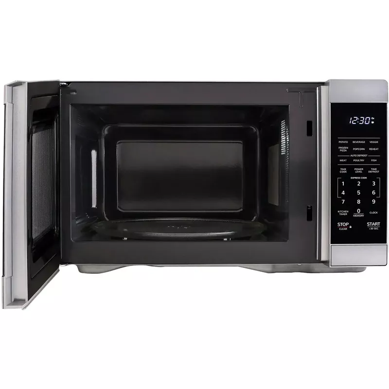 Sharp - 1.1 cu ft Stainless Countertop Microwave with 1000 watts - Silver