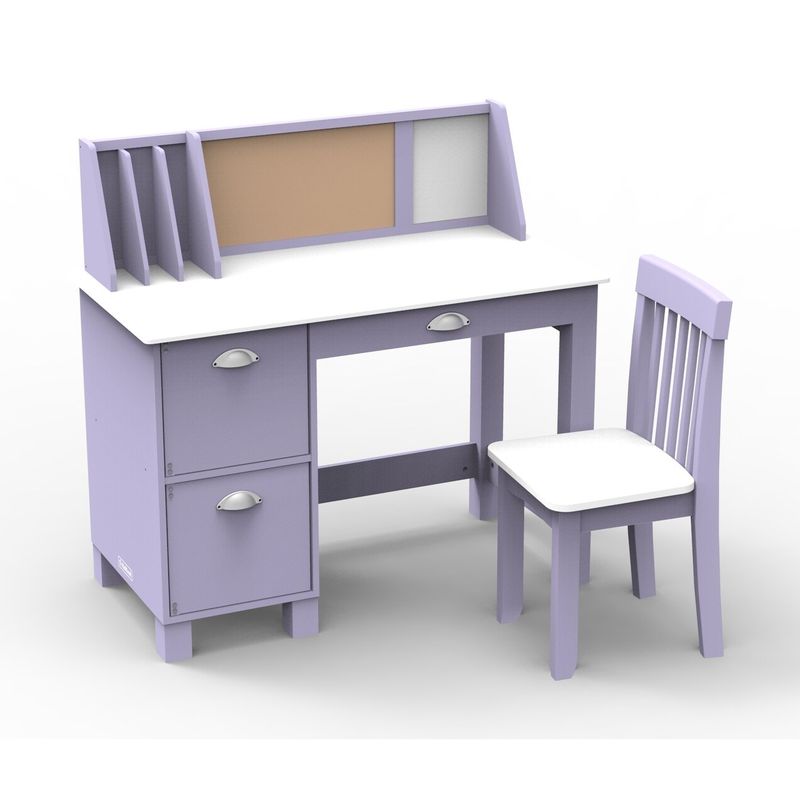 Kids Study Desk with Chair - Purple