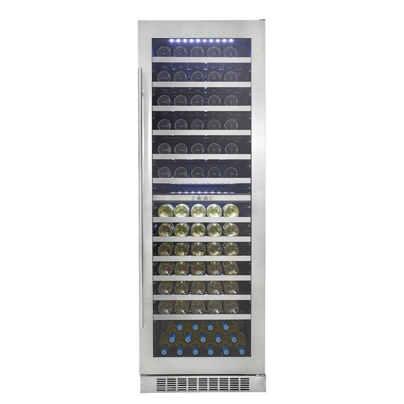 Danby Silhouette Professional Series 24-inch Stainless Steel Integrated Wine Cooler - Bordeaux 15" Wine Cooler 129 Bottle
