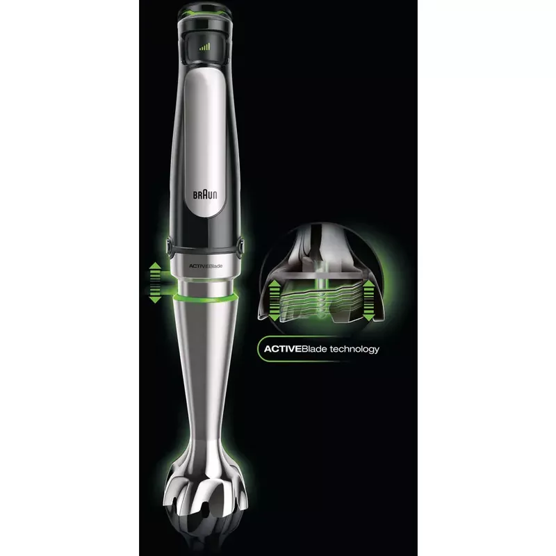 Braun - MultiQuick 7 Smart-Speed Hand Blender with 500 Watts of Power, Whisk, Masher, and 6-Cup Food Processor