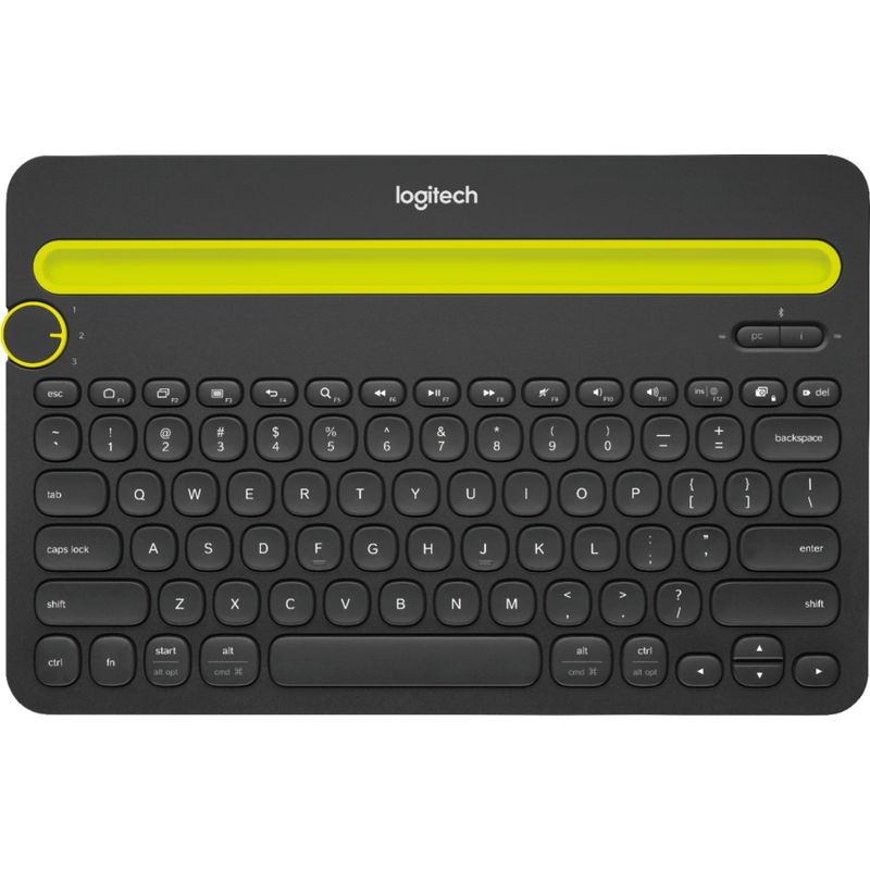 Front Zoom. Logitech - K480 Tenkeyless (TKL) Bluetooth Membrane Multidevice Keyboard - Black