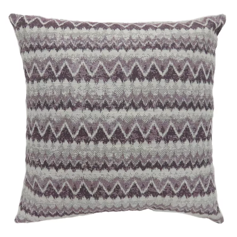 Contemporary Fabric 21" x 21" Throw Pillows in Purple (Set of 2)