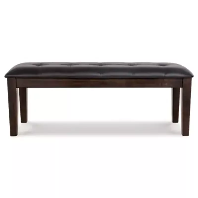 Dark Brown Haddigan Large Upholstered Dining Room Bench