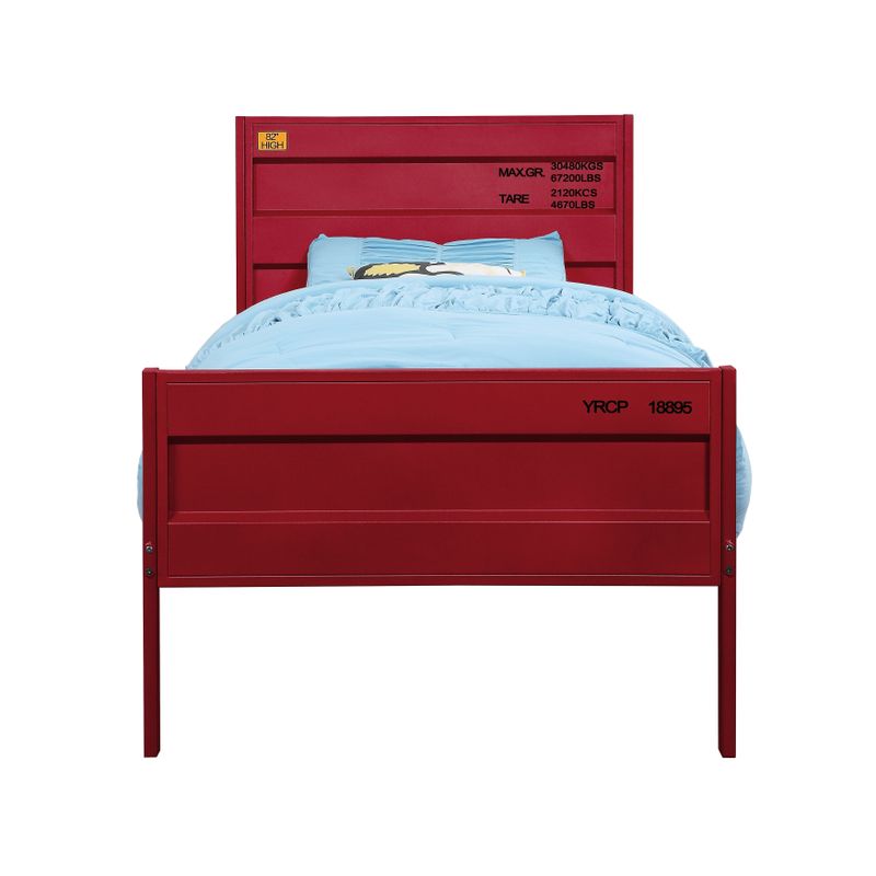 ACME Cargo Twin Bed in Red - Twin - Red