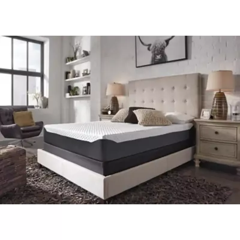 White/Blue 10 Inch Chime Elite Full Mattress/ Bed-in-a-Box