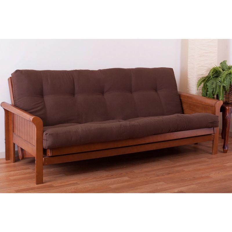 6-inch Thick Twill Futon Mattress (Twin, Full, or Queen) - Twin - Chocolate
