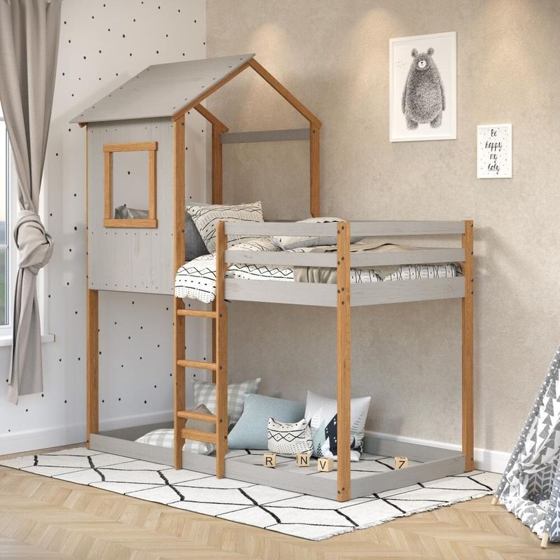 Tree House Bunk Bed - Grey