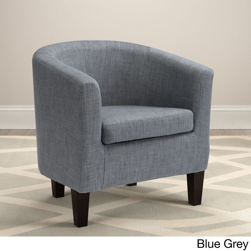 Antonio Upholstered Club Chair - Blue Grey