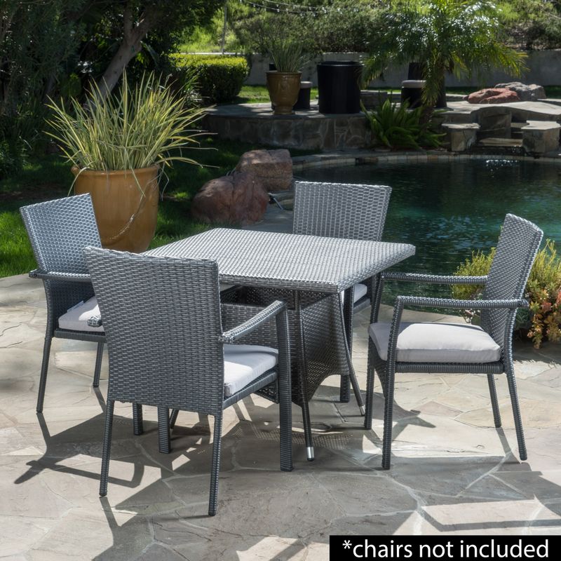 Corsica Outdoor Wicker Square Dining Table (ONLY) by Christopher Knight Home - Brown