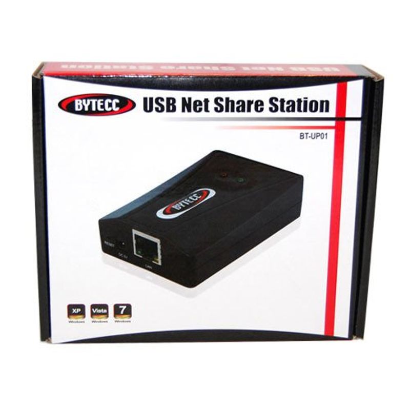 BYTECC Bytecc Bt-Up01 Usb Net Share Station - Network Protocol: Tcp/Ip, Network Interface: 10/100Mbps