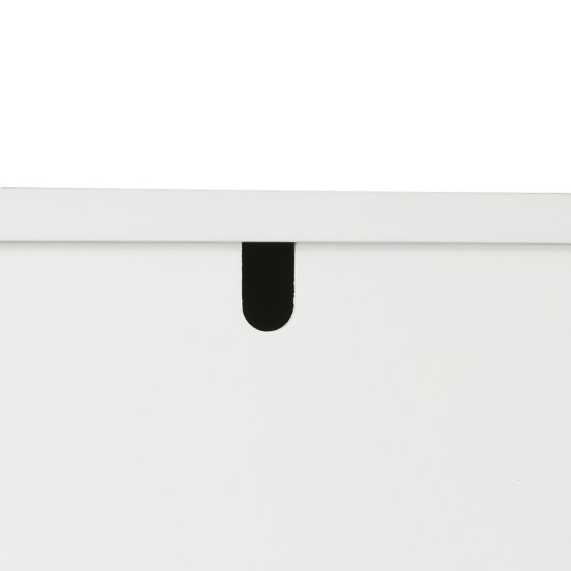 Farmhouse White MDF Over-the-Toilet Space Saver Cabinet - White