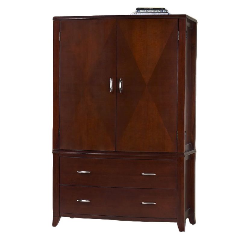 Bow Front 2-drawer 2-door Armoire - 2-drawer 2-door Bow Front Armoire