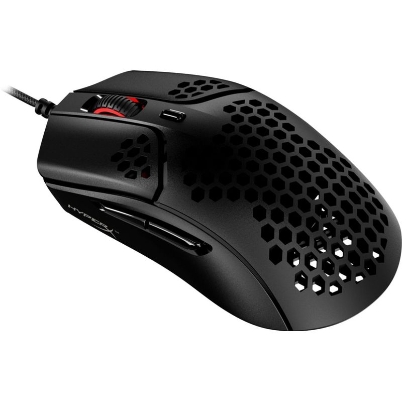 Angle Zoom. HyperX - Pulsefire Haste Lightweight Wired Optical Gaming Mouse with RGB Lighting - Black