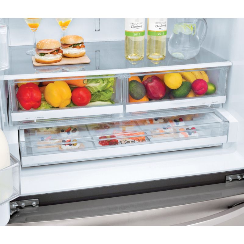 Alt View Zoom 19. LG - 26.2 Cu. Ft. French Door Smart Refrigerator with Dual Ice Maker - Stainless steel