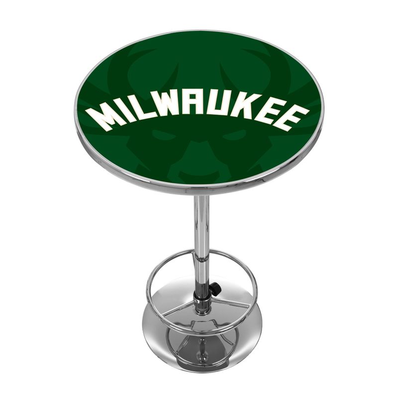 NBA Chrome Pub Table - Fade - 31"H - Milwaukee Bucks