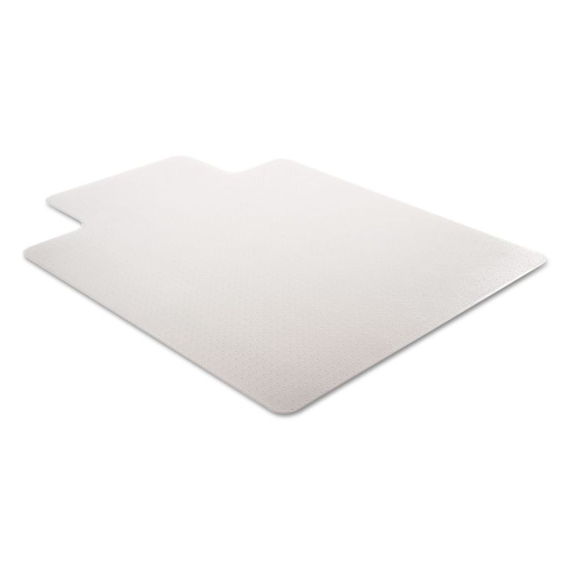 deflecto DuraMat Moderate Use Chair Mat for Low Pile Carpet Beveled 45x53 with Lip Clear - Clear