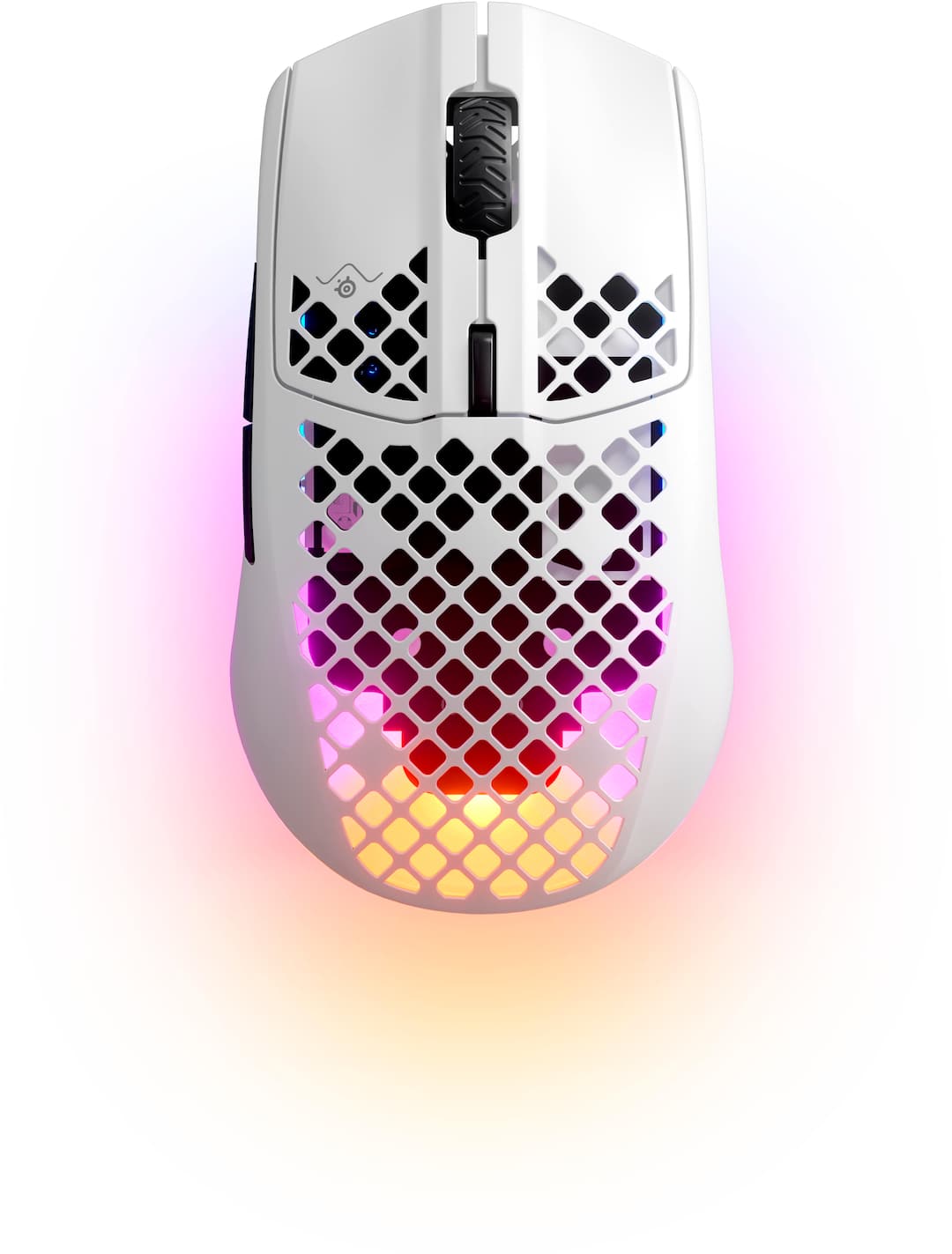 SteelSeries - Aerox 3 Super Light Honeycomb Wireless RGB Optical Gaming Mouse - Snow