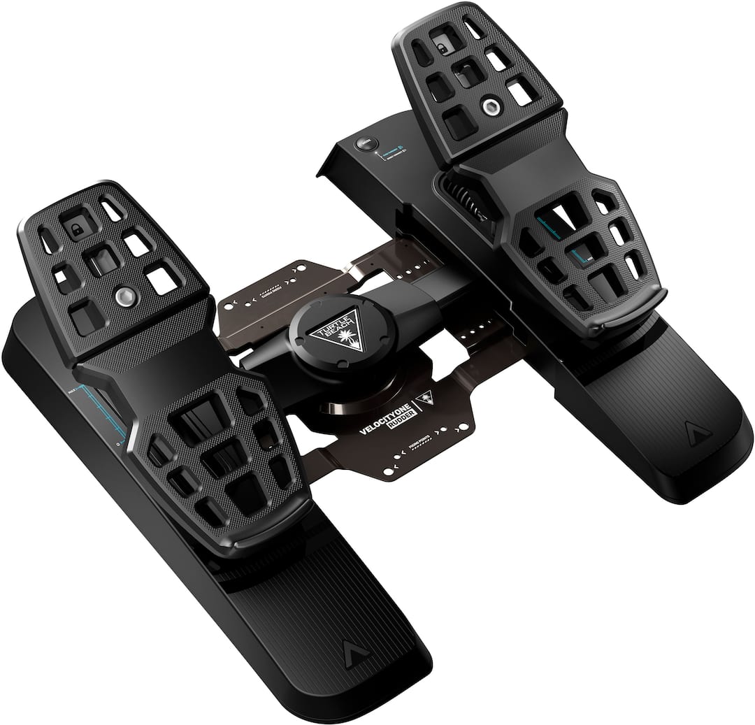 Turtle Beach - VelocityOne Rudder Universal Rudder Pedals for Windows PCs Xbox Series X Xbox Series S with Adjustable Brakes - Black