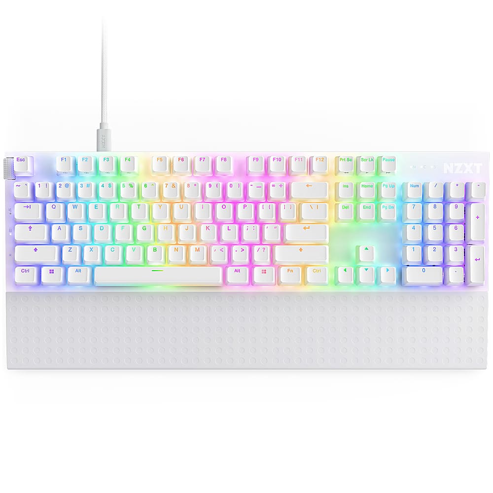 NZXT - Function 2 - Full Size Wired Optical Gaming Keyboard - White