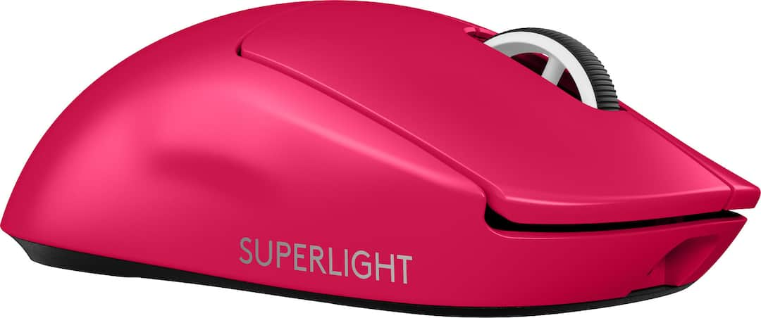 Logitech - G PRO X SUPERLIGHT 2 LIGHTSPEED Lightweight Wireless Optical HERO 2 Sensor 44 000 DPI Gaming Mouse with 8K Polling - Magenta