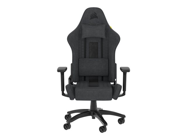 CORSAIR TC100 RELAXED - gaming chair - nylon steel frame soft fabric - black/gray