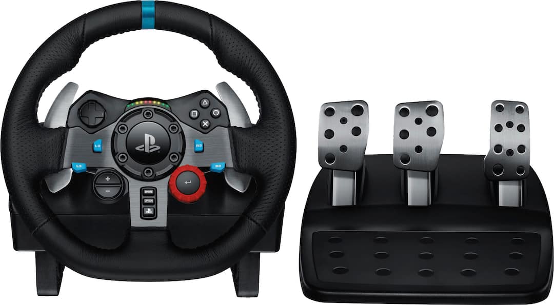 Logitech - G29 Driving Force Racing Wheel and Floor Pedals for PS5 PS4 PC Mac - Black