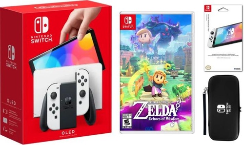 Nintendo Oled Bundle With Accessories & Zelda Game