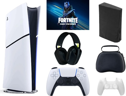 Playstation 5 Digital Fortnite Bundle With Accessories & Logitech Headset