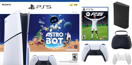 Playstation 5 Disc Astrobot Bundle With Accessories, Extra Controller, & FC 25 Game