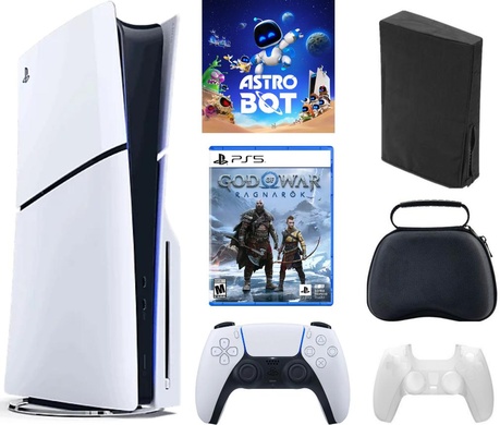 Playstation 5 Disc Astrobot Bundle With Accessories & God Of War Ragnarok Game