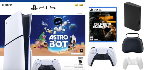 Playstation 5 Disc Astrobot Bundle With Accessories, Extra Controller, & Call Of Duty Blackops 6 Game