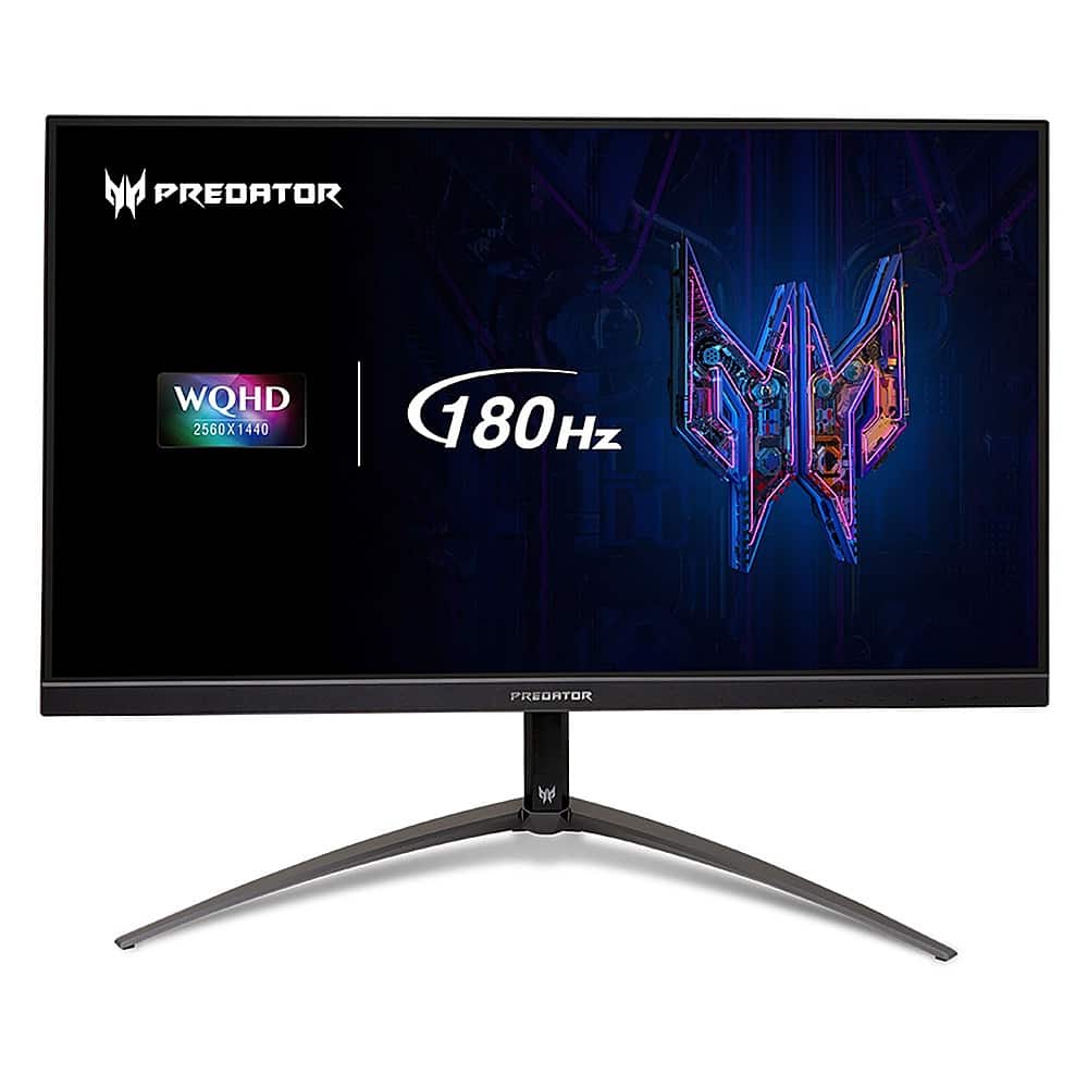 Acer - Predator 31.5 IPS WQHD 180Hz 0.5ms FreeSync Gaming Monitor (DisplayPortHDMI) - Black