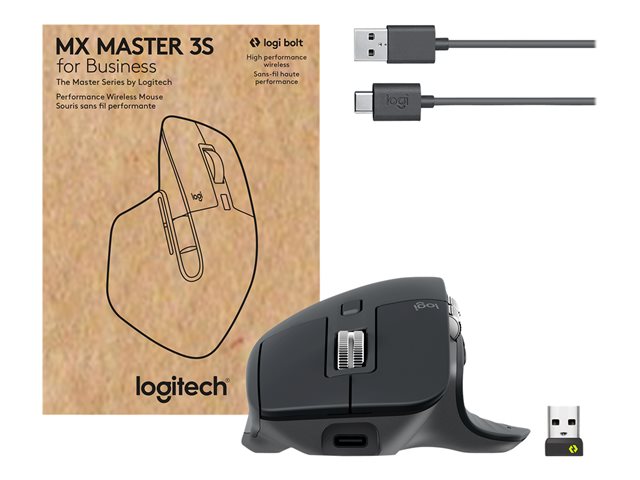 Logitech MX Master 3S for Business Graphite - mouse - Bluetooth - graphite