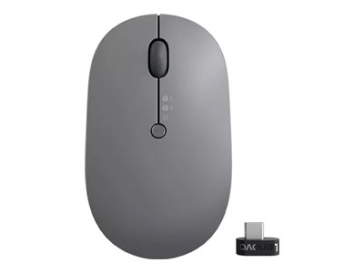 Lenovo Go Multi-device - mouse - 2.4 GHz Bluetooth 5.0 - thunder black