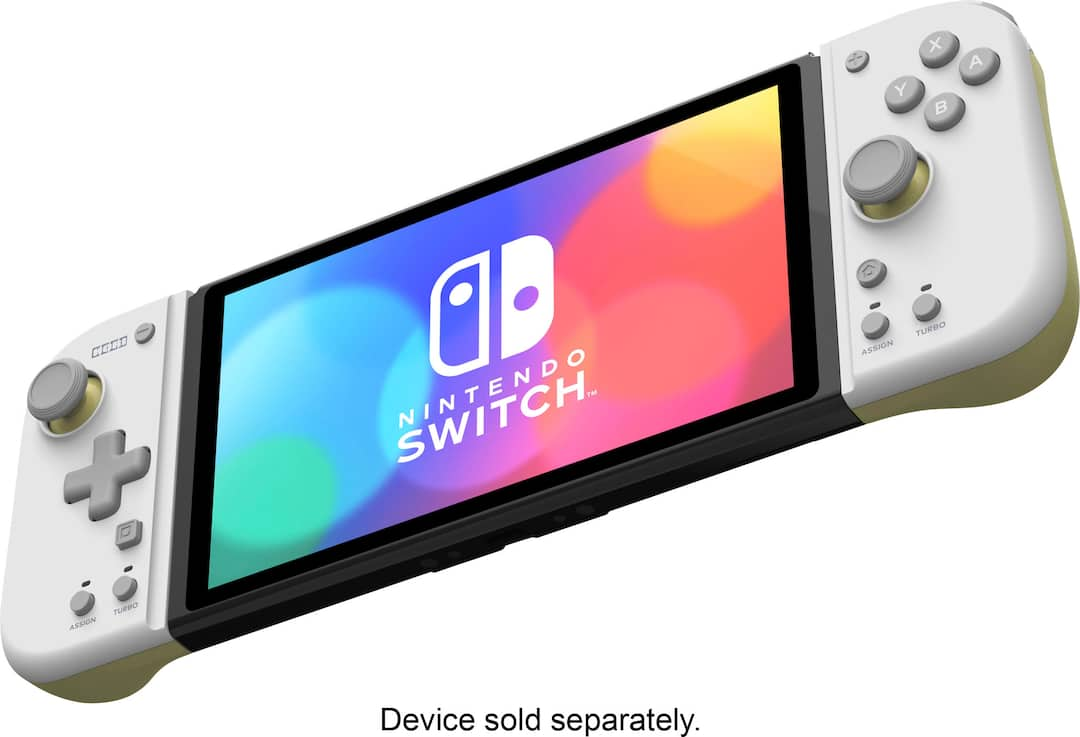 Hori - Split Pad Compact for Nintendo Switch - Light Gray Yellow