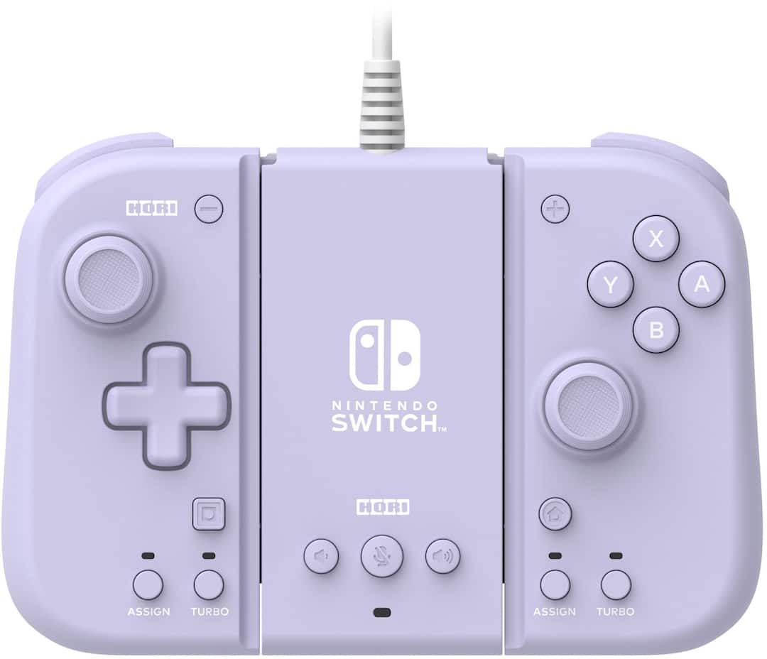 HORI Split Pad Compact Attachment Set (Lavender) - Officially Licensed By Nintendo - Lavendar