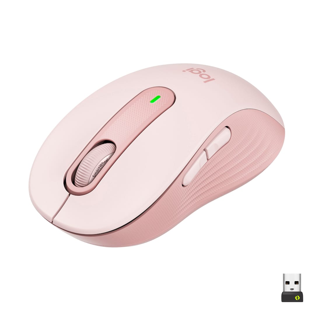 Logitech - Signature M650 Wireless Mouse with Silent Clicks - Rose