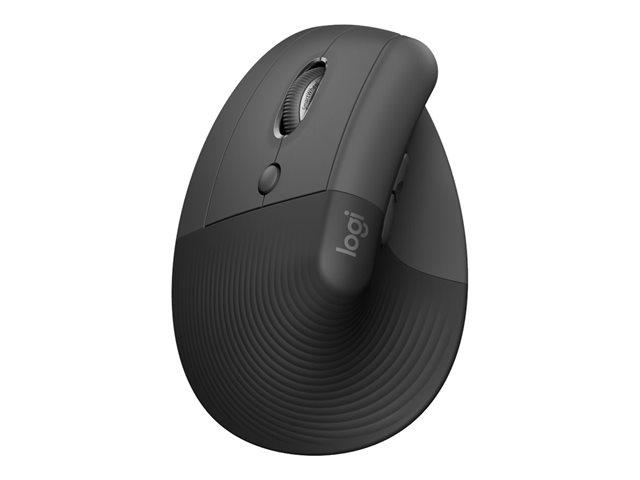 Logitech Lift Vertical Ergonomic Mouse for Business Left - vertical mouse - 2.4 GHz Bluetooth - graphite