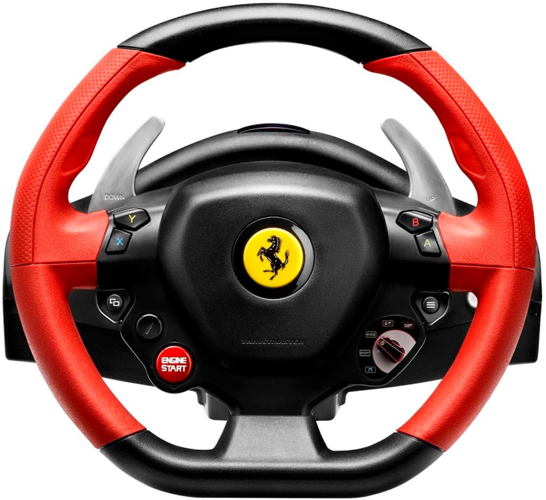 Thrustmaster - Ferrari 458 Spider Racing Wheel for Xbox One - Black/Red/Yellow