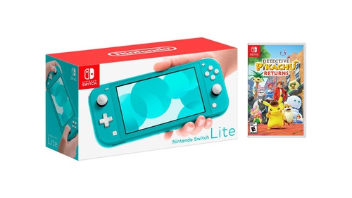 Nintendo Switch Lite Turquoise + Detective Pikachu Returns Bundle