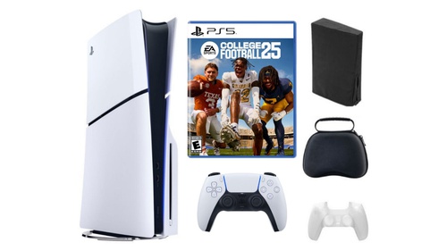 Playstation 5 Slim + College Football 25 Bundle with Accessories