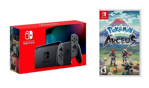 Nintendo - Switch 1.1 (Gray) + Pokemon Acreus BUNDLE