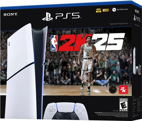 Sony - PlayStation 5 Slim Console Digital Edition  NBA 2K25 Bundle - Black 