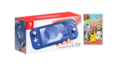 Nintendo Switch Lite Blue + Detective Pikachu Returns Bundle